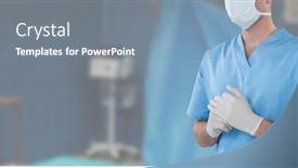  Presentation with public health covid - Presentation with mid-section-of-male-doctor background and a seafoam green colored foreground