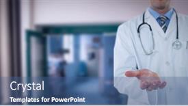  Presentation with professionalism - PPT layouts with mid-section-of-male-doctor background and a ocean colored foreground