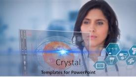  Presentation with data medical - Beautiful PPT layouts featuring mid-section-of-male-doctor backdrop and a light blue colored foreground