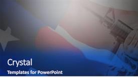  Presentation with weapons - PPT theme consisting of mid section of military background and a ocean colored foreground