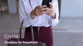  Presentation with social work - Slide deck enhanced with mid-section-of-mixed-race background and a wine colored foreground