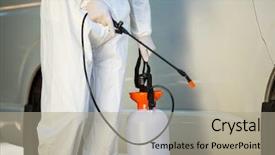  Presentation with pest control - Presentation theme having mid section of pest control background and a mint green colored foreground