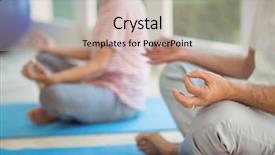  Presentation with senior couple - Slide deck featuring mid-section of senior couple background and a coral colored foreground