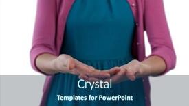  Presentation with teenage girl - Amazing slide set having mid-section-of-teenage-girl backdrop and a ocean colored foreground