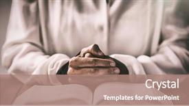  Presentation with c section - Beautiful slide deck featuring mid section of woman sitting backdrop and a coral colored foreground