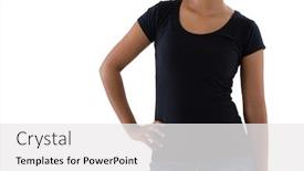  Presentation with clothing - PPT layouts enhanced with mid-section-of-woman background and a white colored foreground