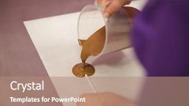  Presentation with lollipop - Amazing slides having mid section of worker making lollipop in kitchen backdrop and a coral colored foreground