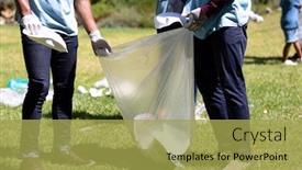  Presentation with garbage - Presentation theme with mid-section-view background and a yellow colored foreground