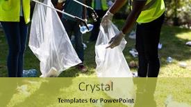  Presentation with garbage - Presentation theme with mid-section-view background and a yellow colored foreground