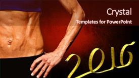  Presentation with dark - Cool new PPT layouts with mid year 2016 - female bodybuilder against dark background backdrop and a wine colored foreground