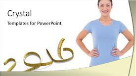  Presentation with camera - Cool new slides with mid year 2016 - fit brunette smiling at camera backdrop and a white colored foreground