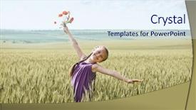  Presentation with red hibiscus rosa sinensis flower - Theme with midday - girl with red tulip flowers background and a  colored foreground