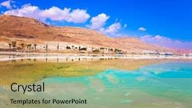  Presentation with water heat - Colorful theme enhanced with midday heat evaporates water backdrop and a yellow colored foreground