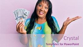  Presentation with middle america - Slide deck enhanced with middle-age-african-american-woman background and a lemonade colored foreground