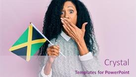  Presentation with jamaica - Cool new theme with middle-age-african-american-woman backdrop and a lemonade colored foreground