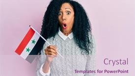  Presentation with syria - Amazing slide deck having middle-age-african-american-woman backdrop and a lemonade colored foreground