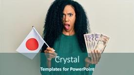  Presentation with japan flag - Audience pleasing PPT theme consisting of middle-age-african-american-woman backdrop and a ocean colored foreground