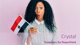  Presentation with american flag - Theme having middle-age-african-american-woman background and a lemonade colored foreground