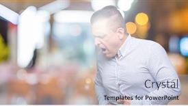  Presentation with stomach disease - PPT layouts with middle age arab business man background and a lemonade colored foreground