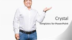  Presentation with elegant man in glasses optics - Presentation design featuring middle age arab elegant man background and a  colored foreground