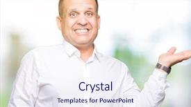  Presentation with elegant man in glasses optics - Audience pleasing slide deck consisting of middle age arab elegant man backdrop and a  colored foreground