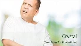  Presentation with arab - Amazing presentation theme having middle age arab man wearig backdrop and a  colored foreground