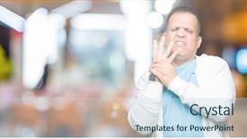  Presentation with arab - Cool new slides with middle age arab man wearing backdrop and a sky blue colored foreground