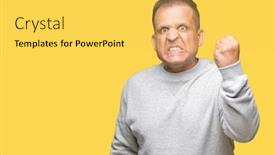  Presentation with arabic music arab man playing - Amazing slide set having middle age arab man wearing sport sweatshirt over isolated background angry and mad raising fist frustrated and furious while shouting with anger rage and aggressive concept backdrop and a yellow colored foreground