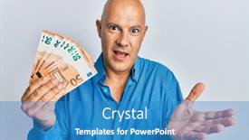  Presentation with bald - PPT layouts having middle-age-bald-man-holding background and a teal colored foreground