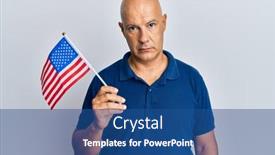  Presentation with attitude - Slide set featuring middle-age-bald-man-holding background and a ocean colored foreground