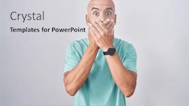  Presentation with secret - PPT layouts having middle-age-bald-man-standing background and a  colored foreground
