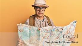  Presentation with bald - Slide set having middle-age-bald-man-wearing background and a lemonade colored foreground