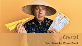  Presentation with bald - Slide deck consisting of middle-age-bald-man-wearing background and a yellow colored foreground