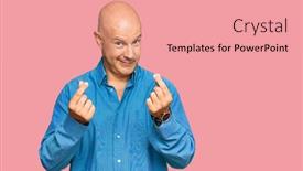  Presentation with salary - Beautiful slide deck featuring middle-age-bald-man-wearing backdrop and a coral colored foreground