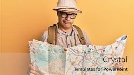  Presentation with explorer - Presentation theme with middle-age-bald-man-wearing background and a lemonade colored foreground