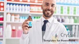  Presentation with syrup - Slide deck featuring middle-age-bald-man-working background and a light gray colored foreground