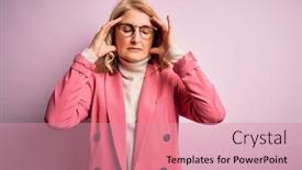  Presentation with business pink - Amazing slide deck having middle-age-beautiful-blonde-business backdrop and a coral colored foreground