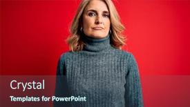  Presentation with simple - Colorful PPT layouts enhanced with middle-age-beautiful-blonde-woman backdrop and a ocean colored foreground