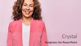  Presentation with cool - Audience pleasing presentation theme consisting of middle-age-beautiful-businesswoman-wearing backdrop and a lemonade colored foreground