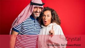 Presentation with hypertension at the productive age - PPT theme enhanced with middle-age-beautiful-couple-wearing background and a red colored foreground