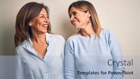  Presentation with confident - Presentation featuring middle-age-beautiful-couple background and a light blue colored foreground