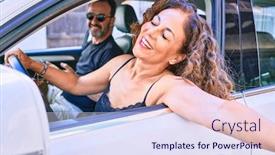  Presentation with breathing - Slide set featuring middle-age-beautiful-couple background and a sky blue colored foreground