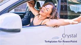  Presentation with breathing - PPT layouts having middle-age-beautiful-couple background and a sky blue colored foreground