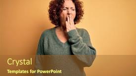  Presentation with curly hair - Amazing presentation design having middle-age-beautiful-curly-hair backdrop and a tawny brown colored foreground
