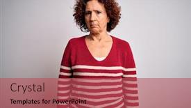  Presentation with curly hair - Presentation design consisting of middle-age-beautiful-curly-hair background and a red colored foreground