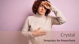  Presentation with fever - Audience pleasing PPT layouts consisting of middle-age-beautiful-curly-hair backdrop and a coral colored foreground