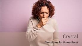  Presentation with hair care - Presentation with middle-age-beautiful-curly-hair background and a coral colored foreground
