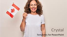  Presentation with legal patriotic - Slide deck consisting of middle-age-beautiful-patriotic-woman background and a soft green colored foreground