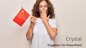  Presentation with patriotic - Cool new theme with middle-age-beautiful-patriotic-woman backdrop and a soft green colored foreground