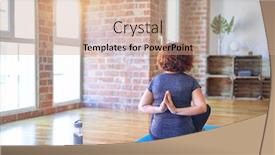  Presentation with prayer - Cool new PPT theme with middle-age-beautiful-sportwoman-sitting backdrop and a coral colored foreground